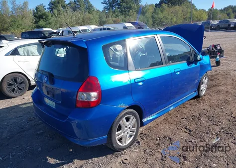 2007 Honda Fit Sport из США, поврежденный, VIN JHMGD376X7S054157